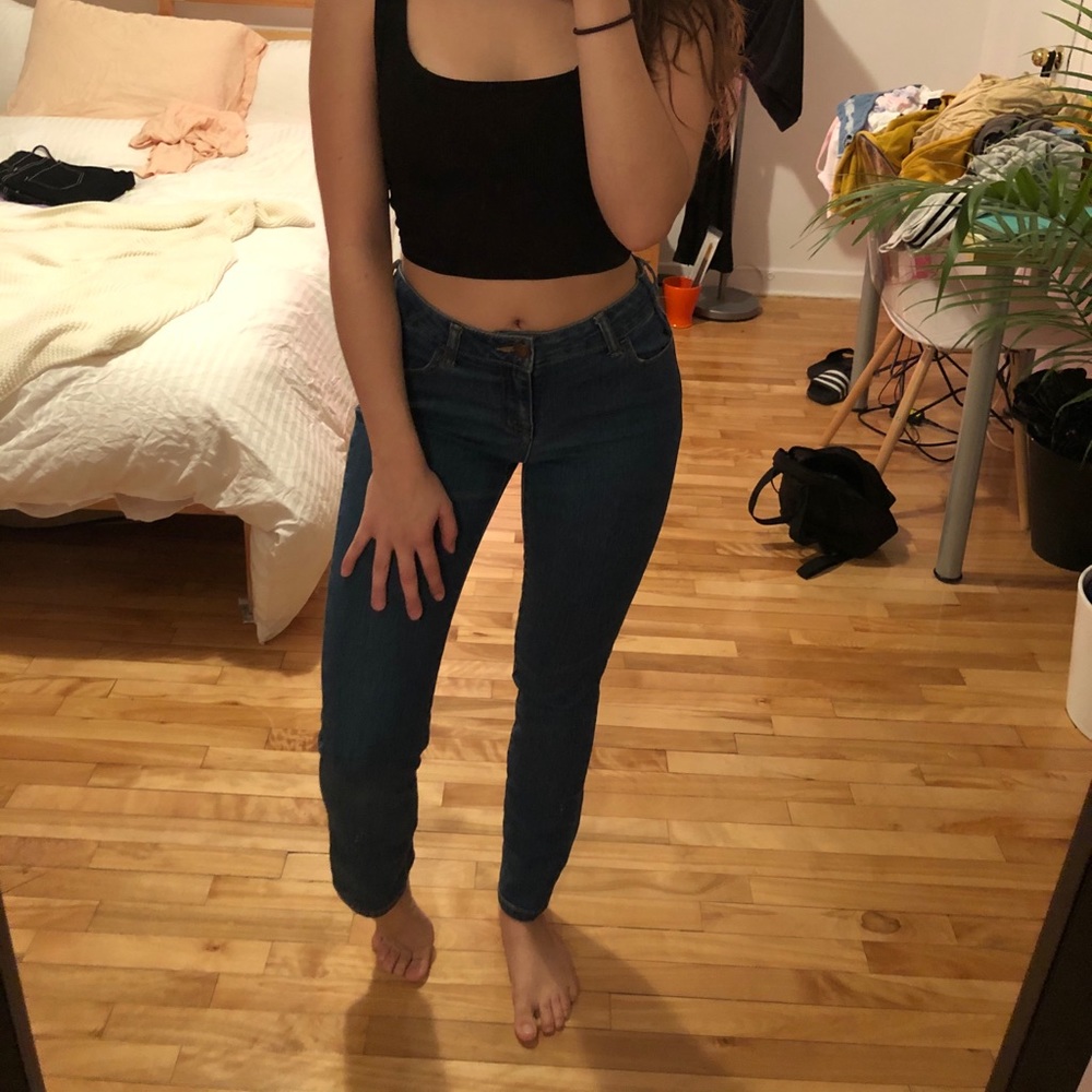 Blue jeans.